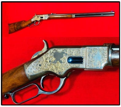 Replica Uberti Model 1866 Engraved Rifle (1 of 18)