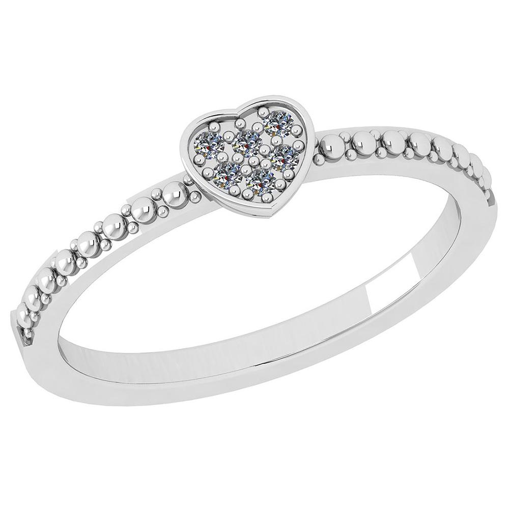 Certified 0.06 Ctw Diamond SI2 /I1 Eternity Style Heart: Certified 0.06 Ctw Diamond SI2 /I1 Eternity Style Heart 10K White Gold Simple Ring **|**|** Diamond Stone Approx Weight: 0.06 Ctw Diamond Stone Color: J-K Center Stone Clarity: SI2 /I1 Stone Setting: