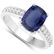 Certified 4.30 CTW Genuine Blue Sapphire And Diamond 14