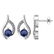 Certified .51 CTW Genuine Blue Sapphire And Diamond (G-
