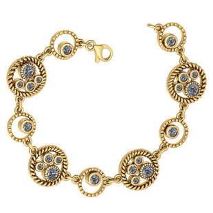 Certified 1.41 Ctw Diamond Bracelet VS/SI1 18K Yellow G: Certified 1.41 Ctw Diamond Bracelet VS/SI1 18K Yellow Gold Made In USA **|**|** Diamond Stone Weight Approx ; 1.41 Ctw (21 Pcs Round) Diamond Stone Color: White G-H Diamond Stone Clarity: VS/SI1 Cente