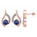 Certified .51 CTW Genuine Blue Sapphire And Diamond (G-