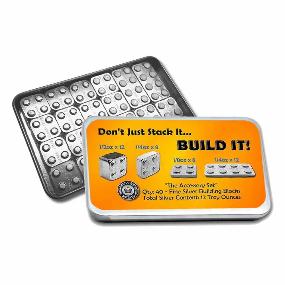 12 oz Silver - Building Block Bars - 40pc Accessory Set: 12 oz Silver - Building Block Bars - 40pc Accessory Set **|**|** 12 oz Silver - Building Block Bars - 40pc Accessory Set #TSD49174