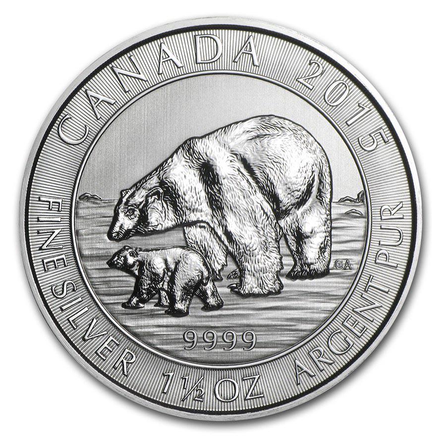 2015 Canadian Silver $8 Polar Bear 1.5 Ounces: 2015 Canadian Silver $8 Polar Bear 1.5 Ounces **|**|** 2015 Canadian Silver $8 Polar Bear 1.5 Ounces #TSD46485