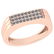 Certified 0.27 Ctw Diamond SI2/I1 14K Rose Gold Ring