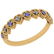 Certified 0.16 Ctw Tanzanite And Diamond SI1/SI2 10K Ye