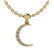 Certified 0.17 Ctw Diamond I1/I2 Moon Style Pendant Nec