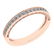 Certified 0.23 Ctw Diamond SI2 /I1 10K Rose Gold Band R