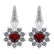 Certified 3.04 Ctw Garnet And Diamond I1/I2 14K Gold Ea