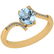 Certified 1.62 Ctw Blue Topaz And Diamond VS/SI1 14K Ye