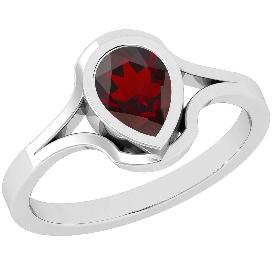 Certified 0.35 Ctw Garnet 14K White Gold Solitaire Ring: Certified 0.35 Ctw Garnet 14K White Gold Solitaire Ring **|**|** Color Stone Approx Weight: 0.35 Ctw (1 Pcs Pear) Center Stone Color: Garnet Center Stone Setting: Bezel Metal Approx Weight: 2.40 Gram 