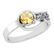 Certified 0.65 Ctw Citrine And Diamond SI2/I1 Prong Set