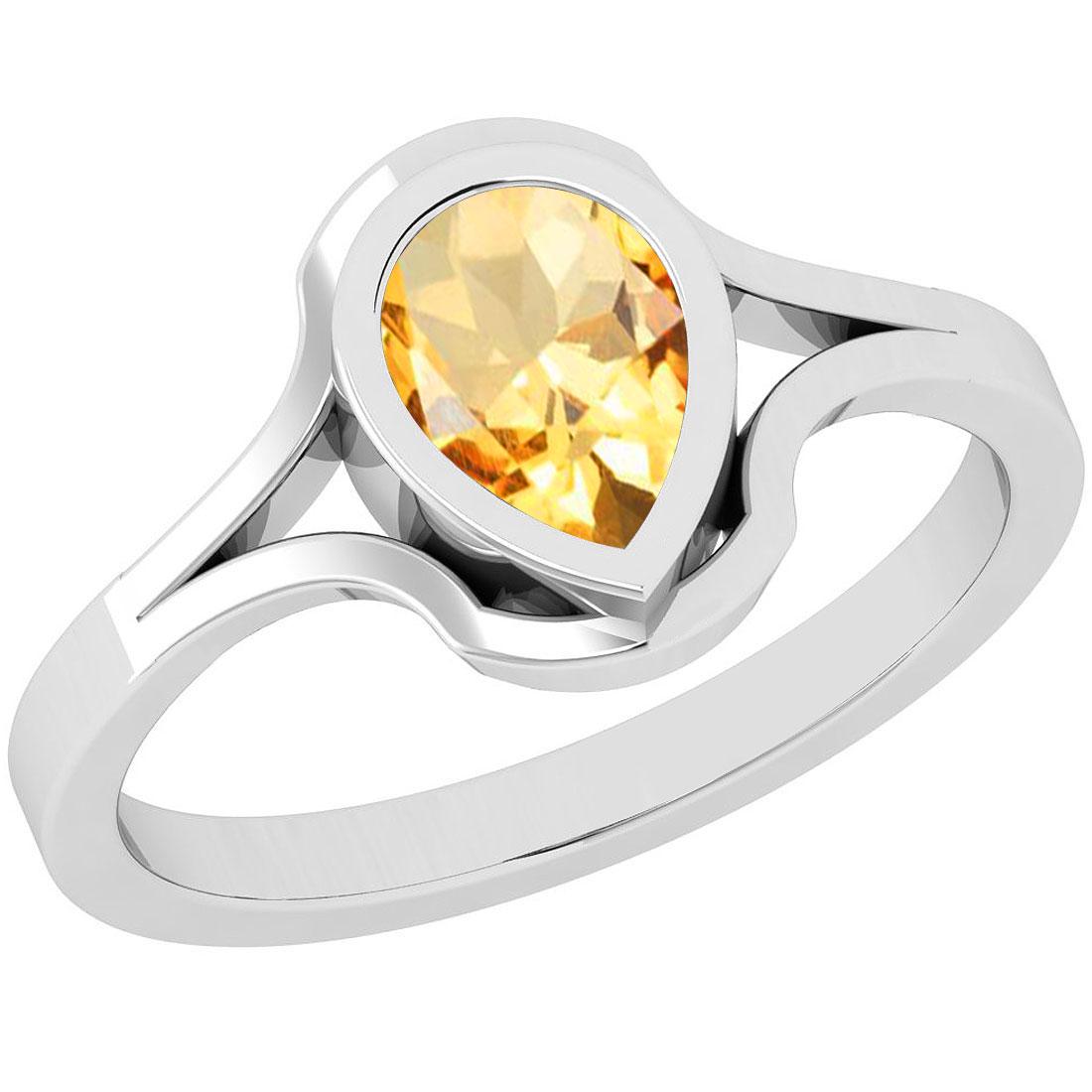 Certified 0.35 Ctw Citrine 14K White Gold Solitaire Rin: Certified 0.35 Ctw Citrine 14K White Gold Solitaire Ring **|**|** Color Stone Approx Weight: 0.35 Ctw (1 Pcs Pear) Center Stone Color: Citrine Center Stone Setting: Bezel Metal Approx Weight: 2.40 Gra