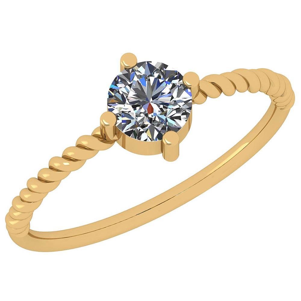 Certified 0.45 Ctw Diamond I1/I2 14K Yellow Gold Solita: Certified 0.45 Ctw Diamond I1/I2 14K Yellow Gold Solitaire Ring **|**|** Diamond Stone Approx Weight: 0.45 Ctw (1Pcs Round) Center Stone Color: J-K Center Stone Clarity: I1/I2 Stone Setting: Prong Met