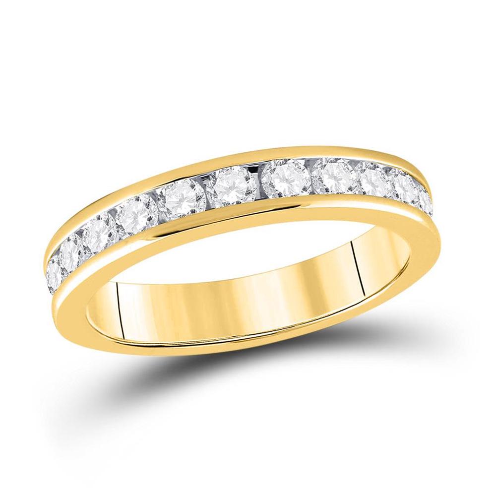 14kt Yellow Gold Womens Round Diamond Channel-set 4mm W: 14kt Yellow Gold Womens Round Diamond Channel-set 4mm Wedding Band 3/4 Cttw **|**|** Metal Type: 14kt Yellow Gold ; Item Number: 40818 ; Style: Bands ; Ring Size: 7 ; Carats Total Weight *: 3/4 Ct.t.w