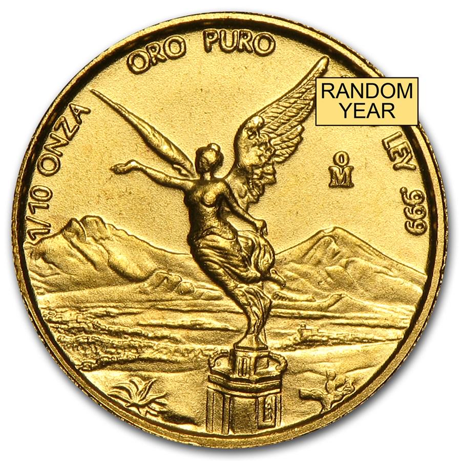 Mexico 1/10 oz Gold Onza &/or Libertad BU (Random Year): Mexico 1/10 oz Gold Onza &/or Libertad BU (Random Year) **|**|** Mexico 1/10 oz Gold Onza &/or Libertad BU (Random Year) #TSD40131