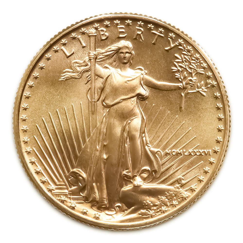 1986 American Gold Eagle 1/2 oz Uncirculated: 1986 American Gold Eagle 1/2 oz Uncirculated -- 1986 American Gold Eagle 1/2 oz Uncirculated #TSD33389