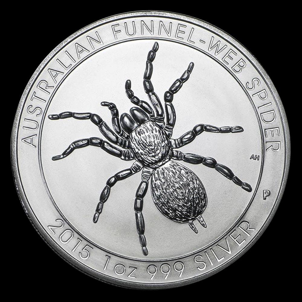 2015 Australia 1 oz Silver Funnel-Web Spider BU: 2015 Australia 1 oz Silver Funnel-Web Spider BU -- 2015 Australia 1 oz Silver Funnel-Web Spider BU #TSD16680