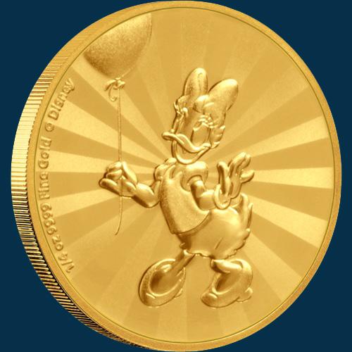 Mickey Mouse & Friends Retro Carnival - Daisy Duck 1/4o: Mickey Mouse & Friends Retro Carnival - Daisy Duck 1/4oz Gold Coin -- Mickey Mouse & Friends Retro Carnival - Daisy Duck 1/4oz Gold Coin #TSD56997