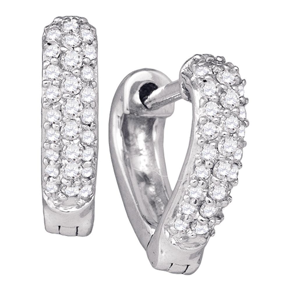 10kt White Gold Womens Round Pave-set Diamond Heart Hug: 10kt White Gold Womens Round Pave-set Diamond Heart Huggie Hoop Earrings 1/5 Cttw -- Metal Type: 10kt White Gold ; Item Number: 60218 ; Style: Huggies ; Carats Total Weight *: 1/5 Ct.t.w. ; Primary Ge