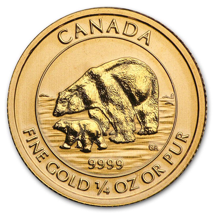 2015 Canada 1/4 oz Gold Polar Bear Uncirculated in Orig: 2015 Canada 1/4 oz Gold Polar Bear Uncirculated in Original Mint Plastic -- 2015 Canada 1/4 oz Gold Polar Bear Uncirculated in Original Mint Plastic #TSD65334v7