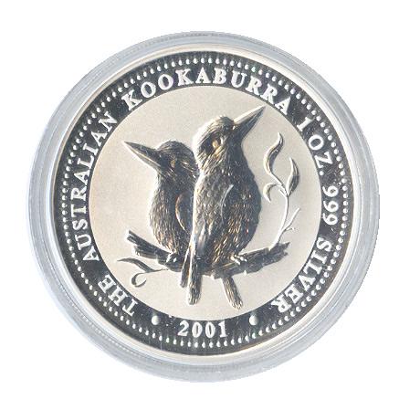 Australian Kookaburra 1 oz. Silver 2001: Australian Kookaburra 1 oz. Silver 2001 -- Australian Kookaburra 1 oz. Silver 2001 #TSD65403v7