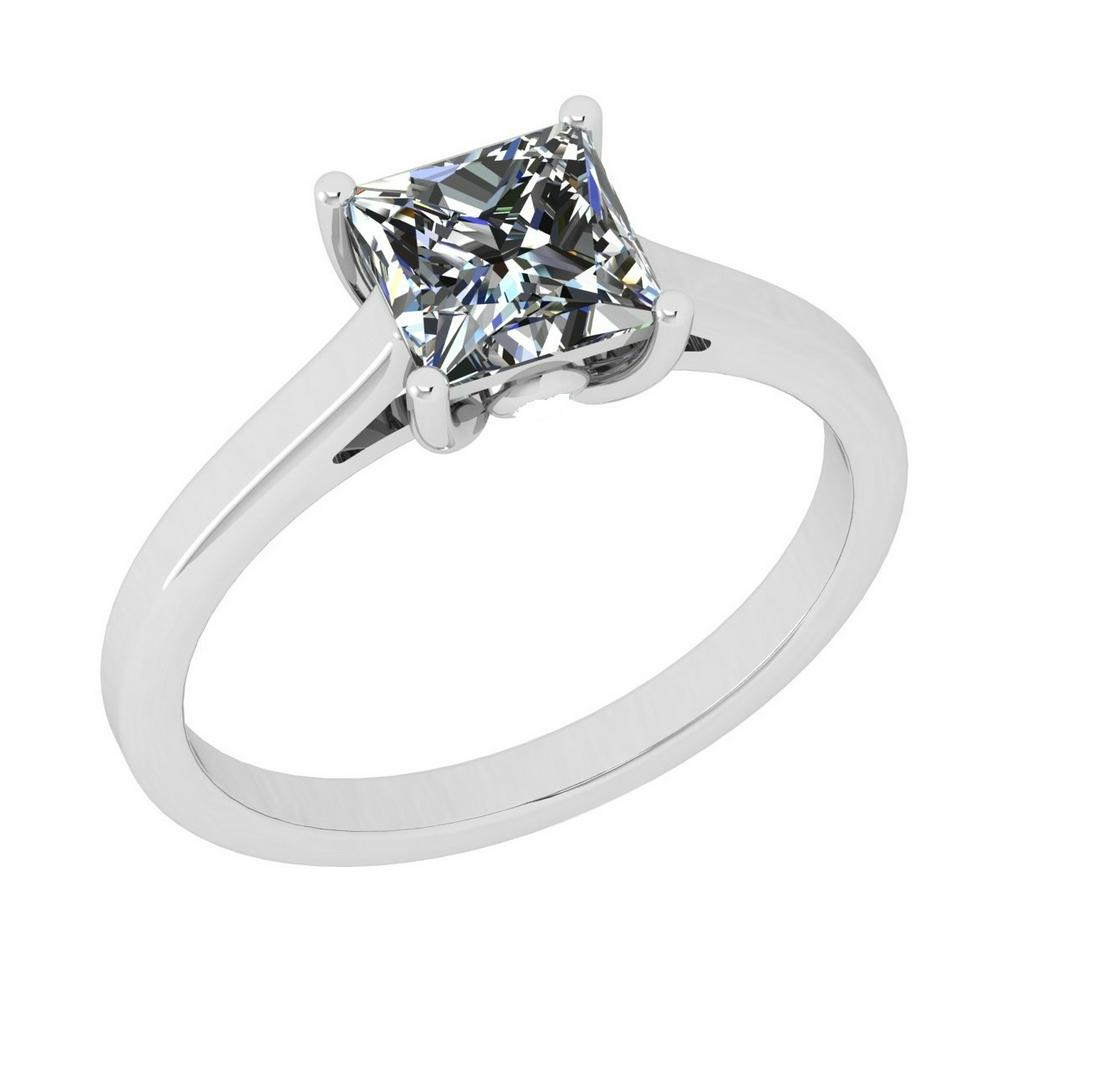 Certified 0.37 CTW (1 Pcs Princess LAB GROWN IGI Certif: Certified 0.37 CTW (1 Pcs Princess LAB GROWN IGI Certified DIAMOND ) Diamond Solitaire 14k Ring E/SI2 -- Certified 0.37 CTW (1 Pcs Princess LAB GROWN DIAMOND ) Diamond Solitaire 14k Ring E/SI2 #TSD719