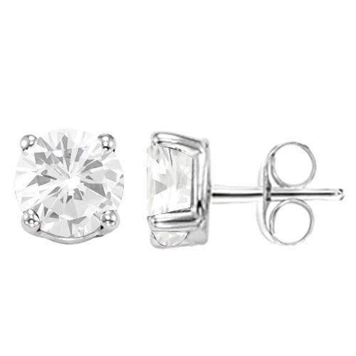CERTIFIED 2.03 CTW ROUND D/VS1 DIAMOND (LAB GROWN IGI C: CERTIFIED 2.03 CTW ROUND D/VS1 DIAMOND (LAB GROWN IGI Certified DIAMOND SOLITAIRE EARRINGS ) IN 14K YELLOW GOLD -- CERTIFIED 2.03 CTW ROUND D/VS1 DIAMOND (LAB GROWN IGI Certified DIAMOND SOLITAIRE EAR