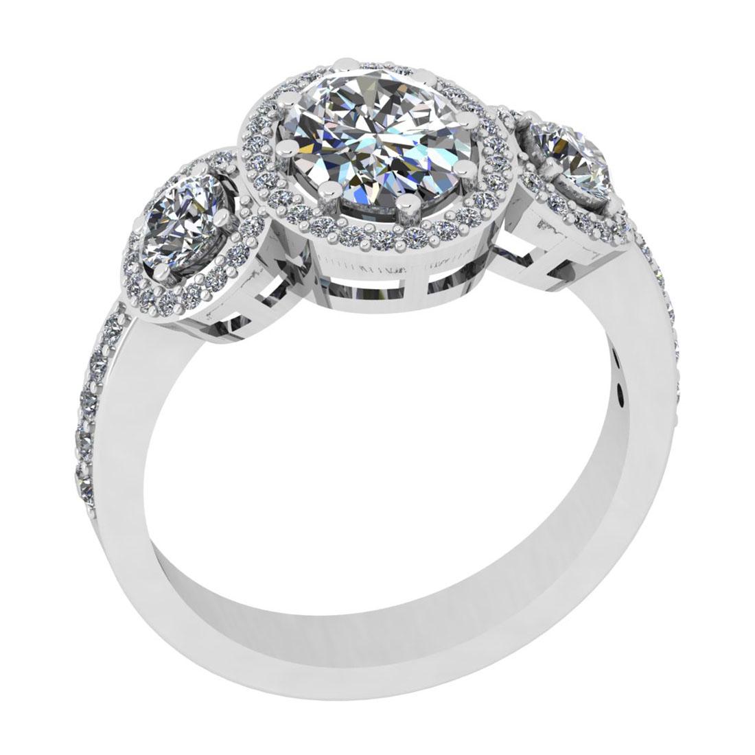 1.91 Ctw SI2/I1 Diamond 14K White Gold Wedding Ring: 1.91 Ctw SI2/I1 Diamond 14K White Gold Wedding Ring -- Center Diamond Weight : 1.00 Ctw (Oval Cut GIA Certified ) Center Diamond Color : I - J Center Stone Setting : Prong Center Stone Clarity : SI2/I
