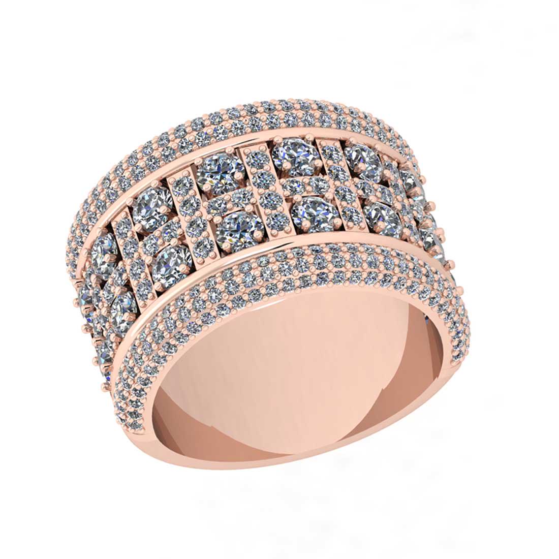 3.26 Ctw SI2/I1 Diamond 14K Rose Gold Men's Engagement,: 3.26 Ctw SI2/I1 Diamond 14K Rose Gold Men's Engagement, Wedding ,Annivwersary, Band Ring -- Center Diamond Weight : 1.60 Ctw ( Round Cut) Center Color :-J-K Center Stone Clarity :- SI2/I1 Center Stone