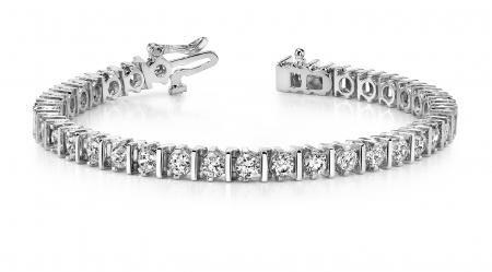 14K WHITE GOLD 2 CTW G-H VS2/SI1 CLASSIC LINK PRONG SET: 14K WHITE GOLD 2 CTW G-H VS2/SI1 CLASSIC LINK PRONG SET TENNIS BRACELET LAB-GROWN DIAMOND -- 14K WHITE GOLD 2 CTW G-H VS2/SI1 CLASSIC LINK PRONG SET TENNIS BRACELET LAB-GROWN DIAMOND #TSD98767v7