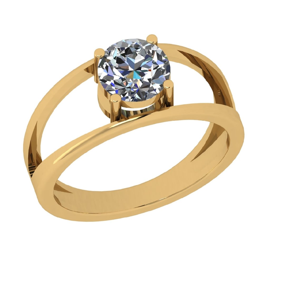 CERTIFIED 0.9 CTW G/VS2 ROUND (LAB GROWN Certified DIAM: CERTIFIED 0.9 CTW G/VS2 ROUND (LAB GROWN Certified DIAMOND SOLITAIRE RING ) IN 14K YELLOW GOLD -- CERTIFIED 0.9 CTW G/VS2 ROUND (LAB GROWN Certified DIAMOND SOLITAIRE RING ) IN 14K YELLOW GOLD #TSD724