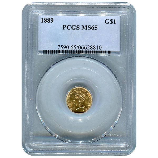 Certified US Gold $1 Liberty MS65 type 3 (Dates Our Cho: Certified US Gold $1 Liberty MS65 type 3 (Dates Our Choice) PCGS or NGC -- Certified US Gold $1 Liberty MS65 type 3 (Dates Our Choice) PCGS or NGC #TSD25285v8