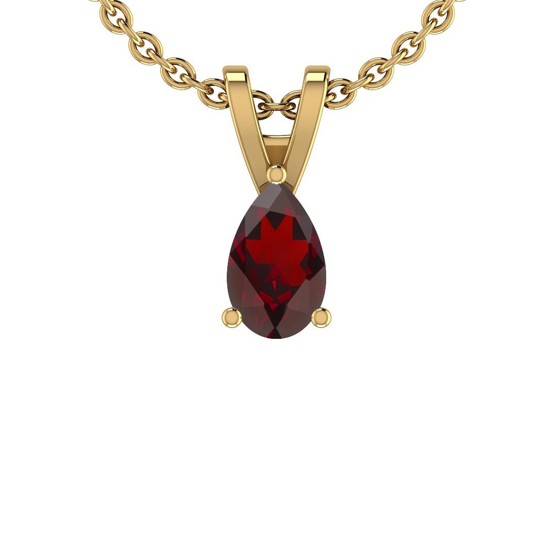 Certified 0.50 Ctw Garnet 10k Yellow Gold Solitaire Pen: Certified 0.50 Ctw Garnet 10k Yellow Gold Solitaire Pendant -- Center Stone Weight : 0.50 Ctw (1Psc Pear ) Center Stone Color :-Garnet Center Stone Setting : Prong Metal Weight : Approx 1.20 Gram 10k 