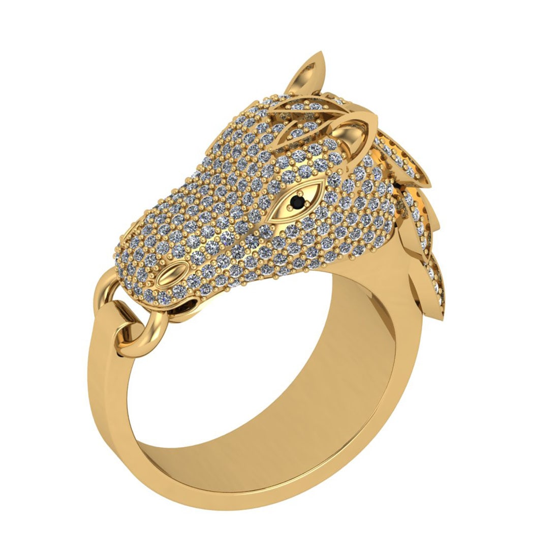 1.26 Ctw SI2/I1 Treated fancy black and White Diamond 1: 1.26 Ctw SI2/I1 Treated fancy black and White Diamond 14K Yellow Gold Bypass Engagement Ring -- Eye stone weight :-0.01 ctw Eye stone color :- Treated fancy black Diamond Total Diamond Weight : 1.25 C