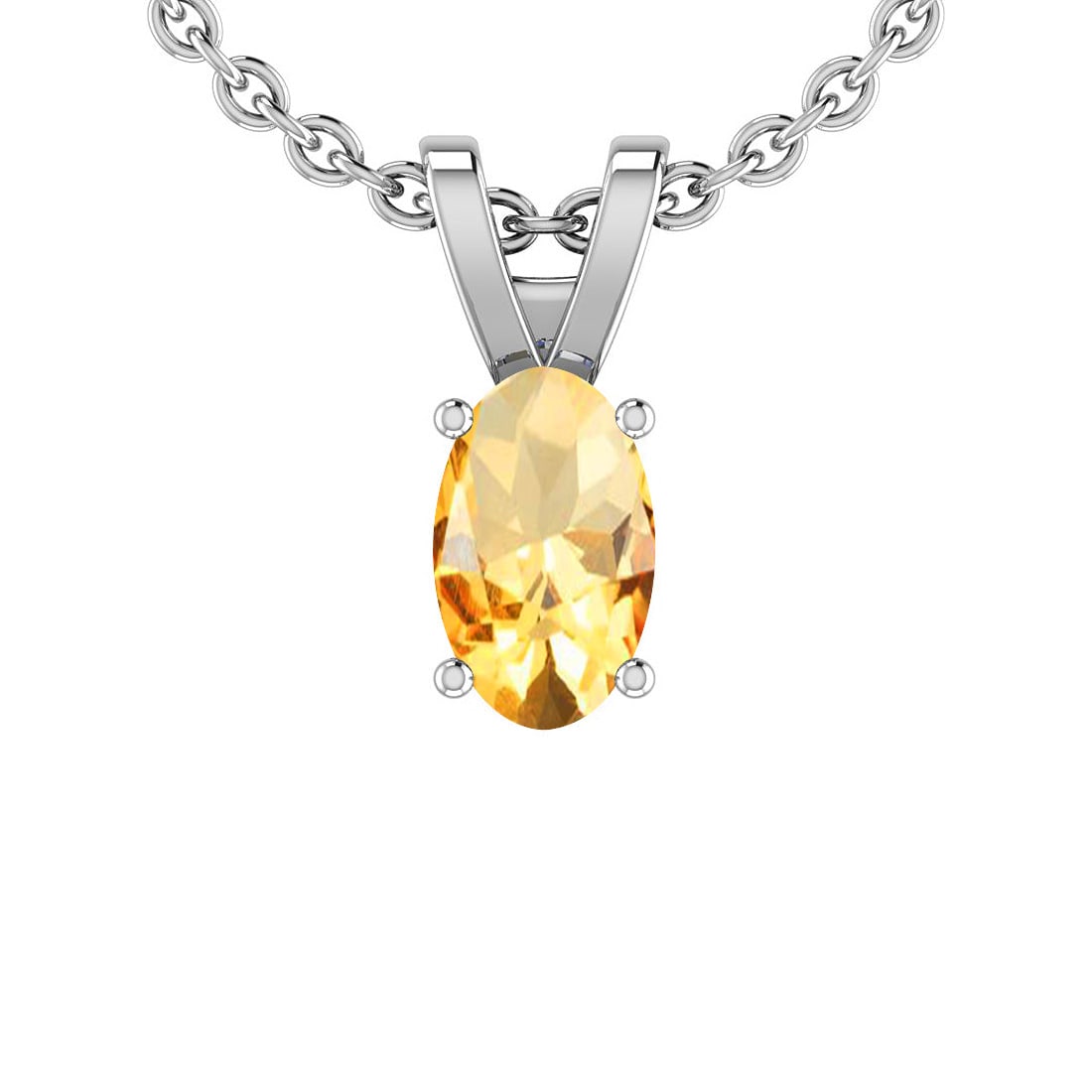 Certified 0.75 Ctw Citrine 10k White Gold Solitaire Pen: Certified 0.75 Ctw Citrine 10k White Gold Solitaire Pendant -- Center Stone Weight : 0.75 Ctw (1Psc Oval ) Center Stone Color :-Citrine Center Stone Setting : Prong Metal Weight : Approx 1.60 Gram 10k