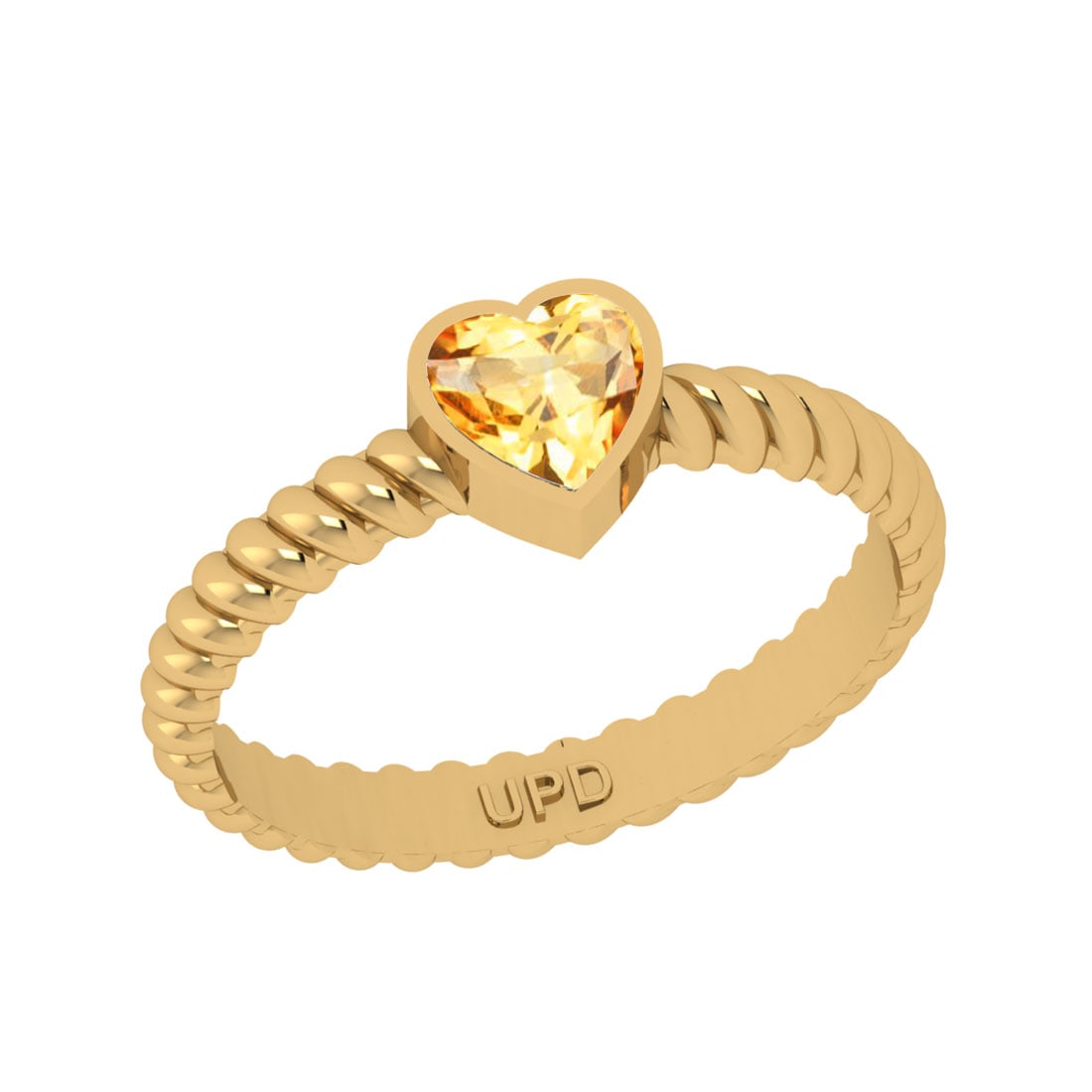 0.50 Ctw SI2/I1 Citrine 10K Yellow Gold solitaire Ring: 0.50 Ctw SI2/I1 Citrine 10K Yellow Gold solitaire Ring -- Center Stone Weight : 0.50 Ctw ( Heart Cut ) Center Stone Color :-Citrine Center Stone Setting : Bezel Metal Weight : Approx 3.30 Gram 10k Yel