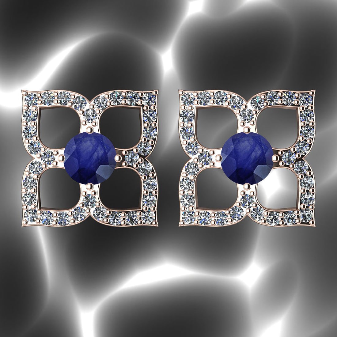 Certified 0.93 Ctw Blue Sapphire And Diamond I1/I2 14K Gold Stud Earrings: Certified 0.93 Ctw Blue Sapphire And Diamond I1/I2 14K Gold Stud Earrings -- Color Stone Weight : 0.50 Ctw (2 Psc Round) Center Stone Color : Blue Sapphire Center Stone Setting : Prong Side Stone Weig