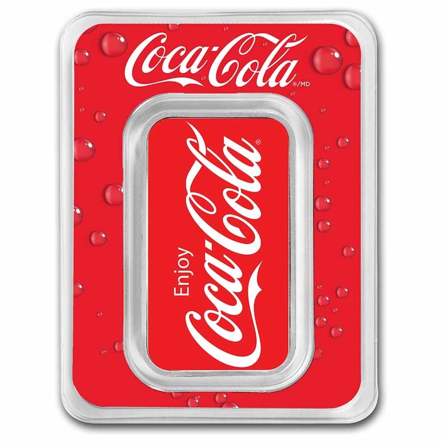 Coca-Cola? 1 oz Silver Colorized Bar: Coca-Cola? 1 oz Silver Colorized Bar -- Coca-Cola? 1 oz Silver Colorized Bar #TSD29297v8