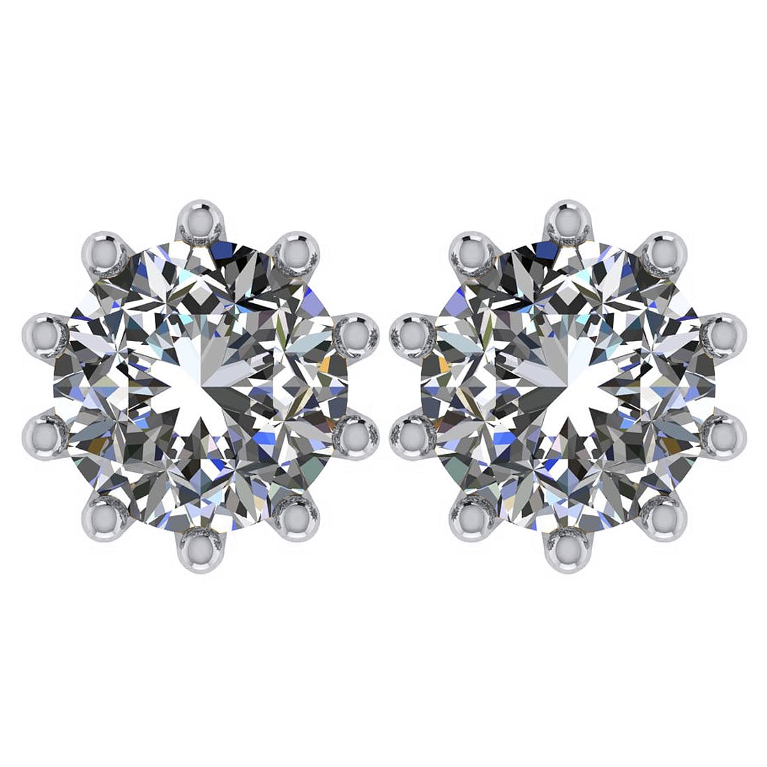 CERTIFIED 1 CTW ROUND D/VS2 DIAMOND (LAB GROWN Certified DIAMOND SOLITAIRE EARRINGS ) IN 14K YELLOW: CERTIFIED 1 CTW ROUND D/VS2 DIAMOND (LAB GROWN Certified DIAMOND SOLITAIRE EARRINGS ) IN 14K YELLOW GOLD -- CERTIFIED 1 CTW ROUND D/VS2 DIAMOND (LAB GROWN Certified DIAMOND SOLITAIRE EARRINGS ) IN 14K