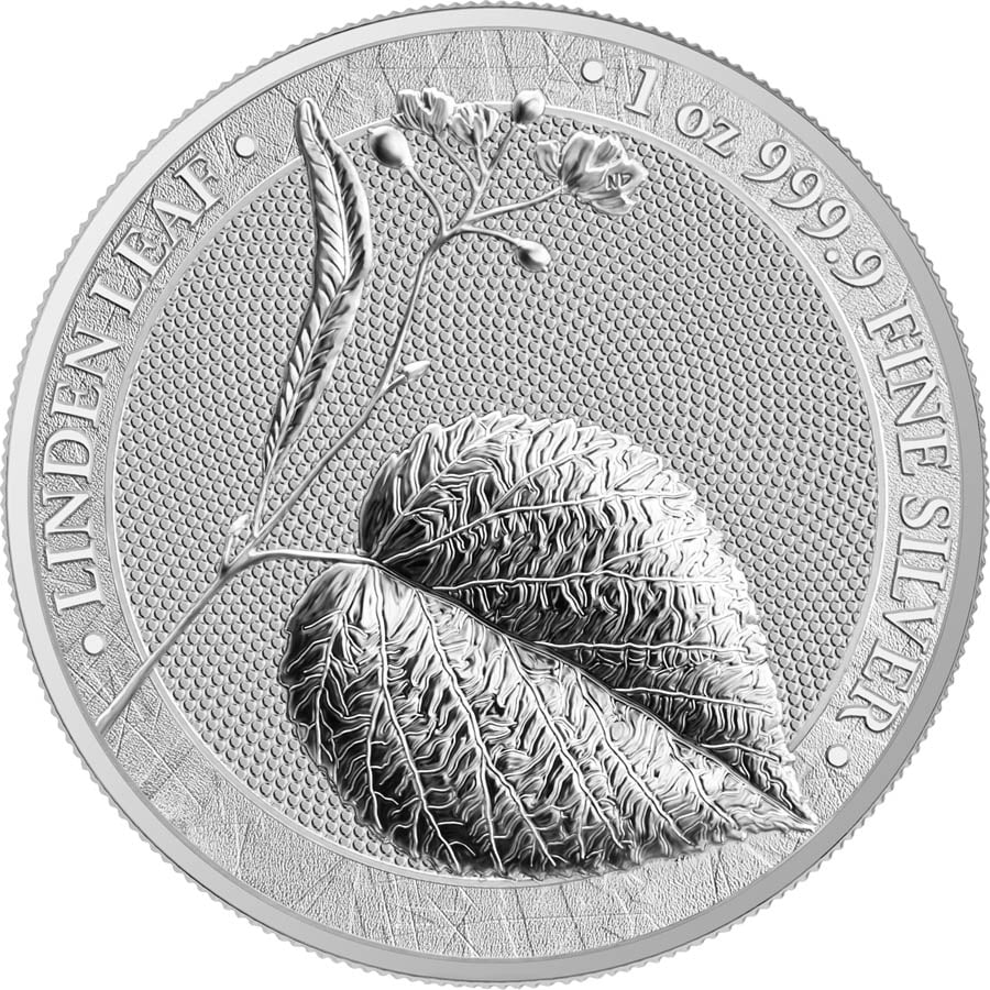2022 Germania Mythical Forest 1oz Silver Linden Leaf BU: 2022 Germania Mythical Forest 1oz Silver Linden Leaf BU -- 2022 Germania Mythical Forest 1oz Silver Linden Leaf BU #TSD28749v8