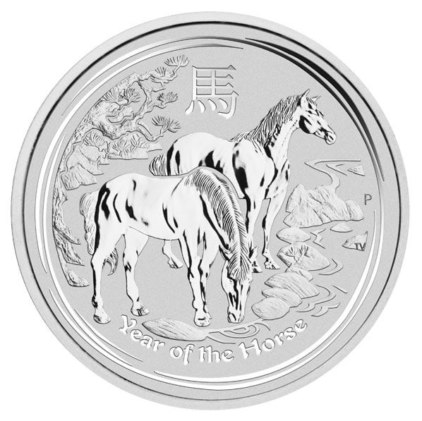2014 Australia 2 oz Silver Lunar Horse: 2014 Australia 2 oz Silver Lunar Horse -- 2014 Australia 2 oz Silver Lunar Horse #TSD28965v8