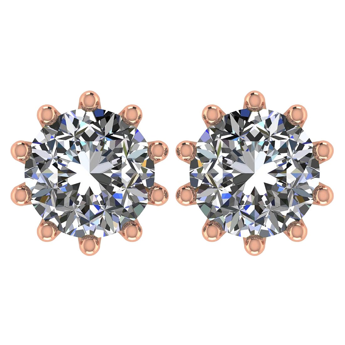 CERTIFIED 1.5 CTW ROUND E/VS2 DIAMOND (LAB GROWN Certified DIAMOND SOLITAIRE EARRINGS ) IN 14K: CERTIFIED 1.5 CTW ROUND E/VS2 DIAMOND (LAB GROWN Certified DIAMOND SOLITAIRE EARRINGS ) IN 14K YELLOW GOLD -- CERTIFIED 1.5 CTW ROUND E/VS2 DIAMOND (LAB GROWN Certified DIAMOND SOLITAIRE EARRINGS ) IN