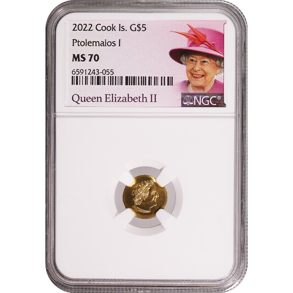 Cook Islands $5 Gold 2022 Ancient Greek Collection--Ptolemaios I MS70 NGC: Cook Islands $5 Gold 2022 Ancient Greek Collection--Ptolemaios I MS70 NGC -- Cook Islands $5 Gold 2022 Ancient Greek Collection--Ptolemaios I MS70 NGC #TSD27705v8