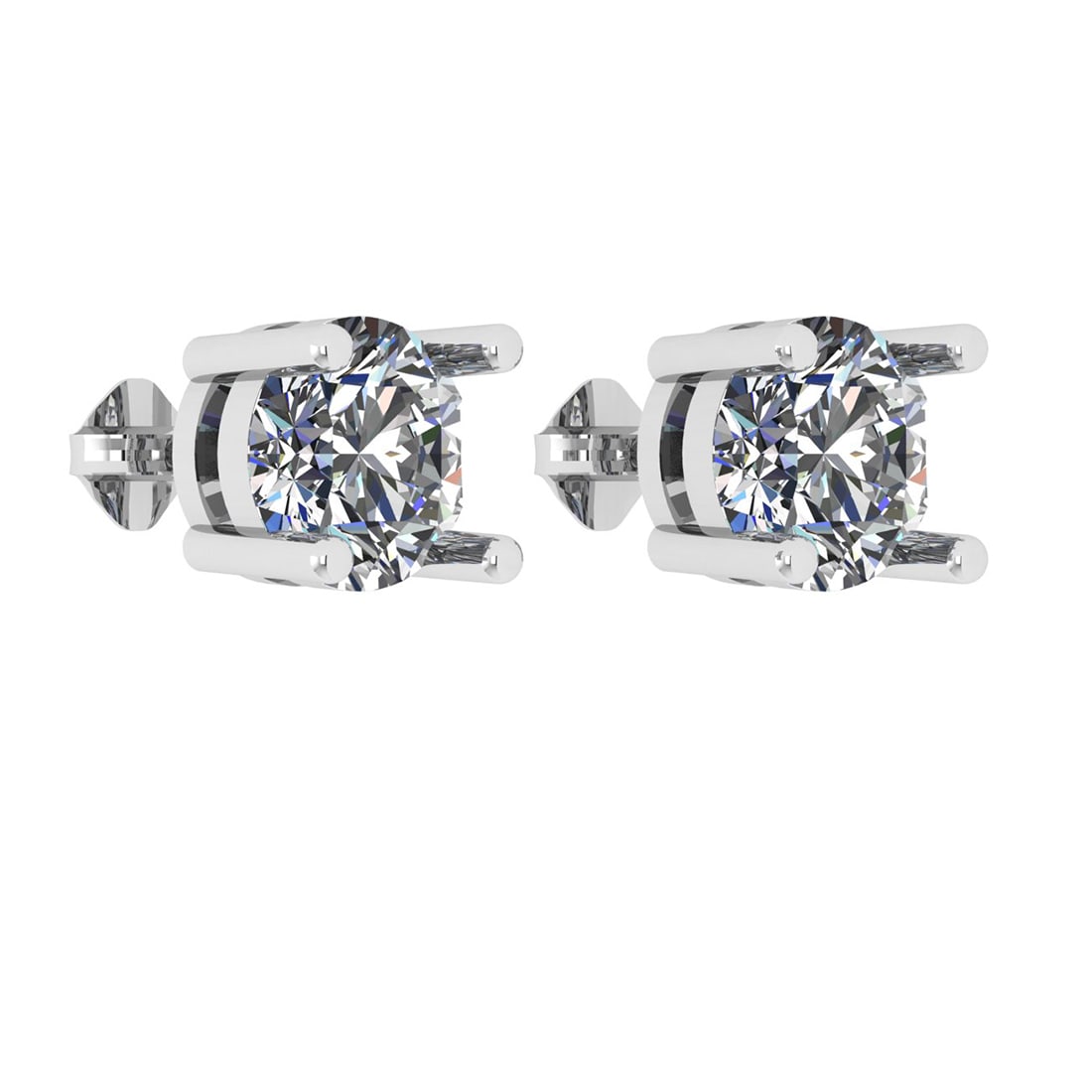 CERTIFIED 1 CTW ROUND G/VS2 DIAMOND (LAB GROWN Certified DIAMOND SOLITAIRE EARRINGS ) IN 14K YELLOW: CERTIFIED 1 CTW ROUND G/VS2 DIAMOND (LAB GROWN Certified DIAMOND SOLITAIRE EARRINGS ) IN 14K YELLOW GOLD -- CERTIFIED 1 CTW ROUND G/VS2 DIAMOND (LAB GROWN Certified DIAMOND SOLITAIRE EARRINGS ) IN 14K