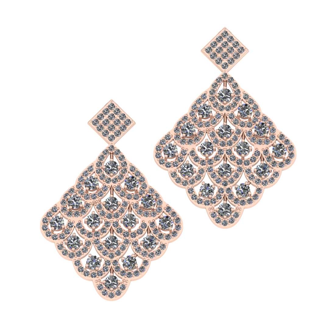 2.49 Ctw VS/SI1 Diamond 14K Rose Gold Earrings ALL DIAMOND ARE LAB GROWN DIAMOND: 2.49 Ctw VS/SI1 Diamond 14K Rose Gold Earrings ALL DIAMOND ARE LAB GROWN DIAMOND -- Center Diamond Weight : 2.49 Ctw (Emerald Cut) Center Diamond Color :- J-K Center Clarity : VS/SI1 Stone Setting : P