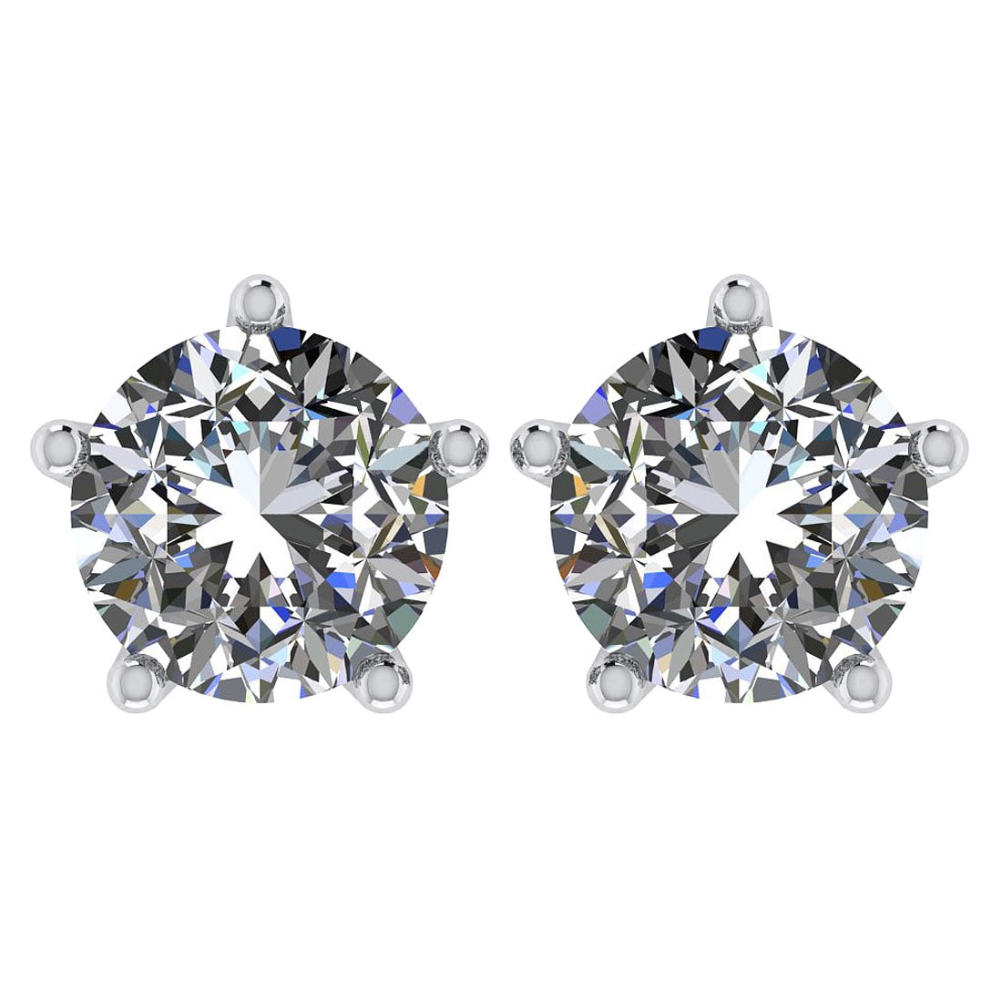CERTIFIED 2.01 CTW ROUND D/VS1 DIAMOND (LAB GROWN Certified DIAMOND SOLITAIRE EARRINGS ) IN 14K: CERTIFIED 2.01 CTW ROUND D/VS1 DIAMOND (LAB GROWN Certified DIAMOND SOLITAIRE EARRINGS ) IN 14K YELLOW GOLD -- CERTIFIED 2.01 CTW ROUND D/VS1 DIAMOND (LAB GROWN Certified DIAMOND SOLITAIRE EARRINGS ) 
