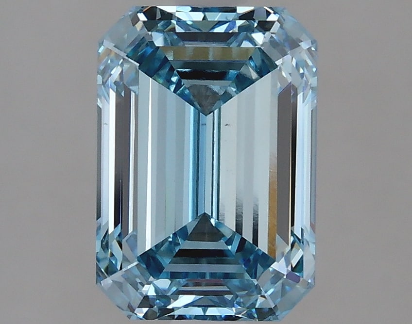 3 ctw. VVS2 IGI Certified Emerald Cut Loose Diamond (LAB GROWN): 3 ctw. VVS2 IGI Certified Emerald Cut Loose Diamond (LAB GROWN) -- IGI Certified Emerald Cut Loose Diamond (LAB GROWN) - Weight :- 3 ctw; Color :- Fancy Vivid Blue; Clarity :-VVS2 #TSD69028v14