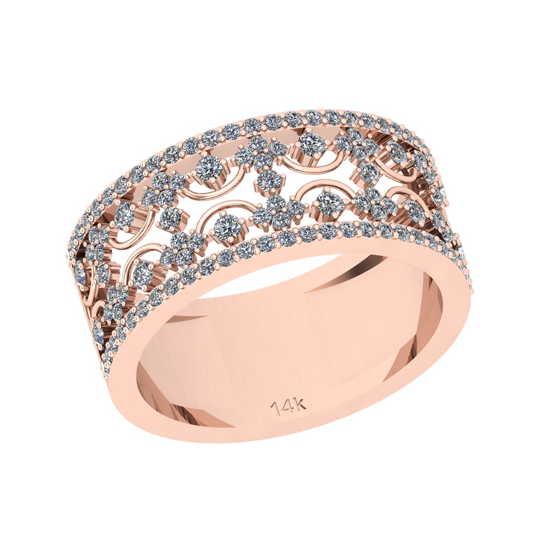 0.68 Ctw Si2/i1 Diamond 14K Rose Gold Eternity Band Ring: 0.68 Ctw Si2/i1 Diamond 14K Rose Gold Eternity Band Ring -- Total Weight : 0.68 Ctw (Round Cut ) Diamond Stone Color : J-K Stone Clarity : Si2/i1 Diamond Stone Setting : Prong Metal Weight : Approx 5.