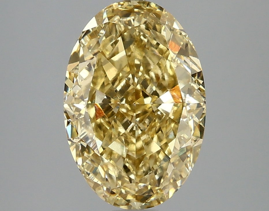 3.09 ctw. VS2 IGI Certified Oval Cut Loose Diamond (LAB GROWN): 3.09 ctw. VS2 IGI Certified Oval Cut Loose Diamond (LAB GROWN) -- IGI Certified Oval Cut Loose Diamond (LAB GROWN) - Weight :- 3.09 ctw; Color :- Fancy Intense Yellow; Clarity :-VS2 #TSD70768v14